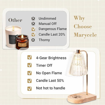 Marycele Wedding Gifts for Couples 2025, Candle Warmer Lamp for Engagement Gifts, Bridal Shower Present, Wedding Registry Gifts for Newly Wed Bride and Groom, Candle Wax Warmer Lamp