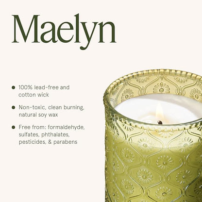 LA JOLIE MUSE Christmas Candle | Starlit Golden Fir | Cedarwood, Patchouli & Fir Balsam | 6 oz Soy Wax | 40 Hours Clean Burn | Christmas Gift for Women & Family