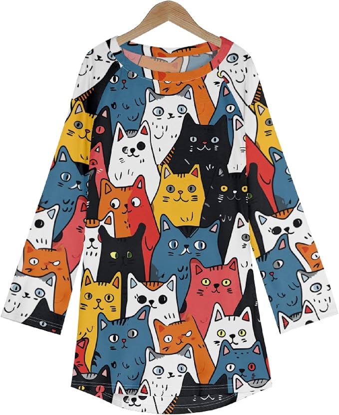 MARSVOVO Women Novelty Graphic Plus Size Sweater Crewneck Long Sleeve Cute Printed Loose Fit Casual Fall Sweaters Top