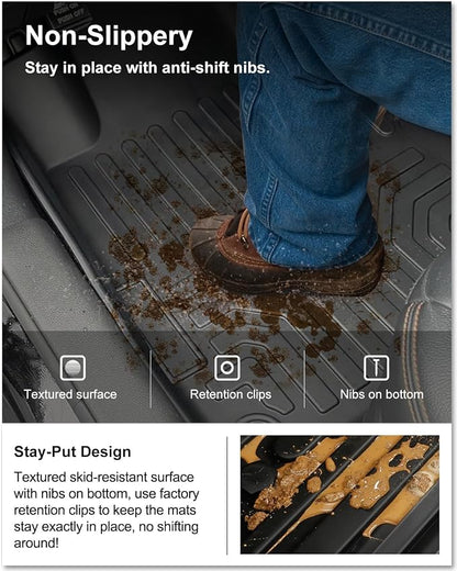 Kiwi Master Floor Mats for 2019-2026 Nissan Altima | Custom Fit, All Weather Car Mats, Heavy Duty TPE Floor Liners, Front & Rear 2 Row, Black