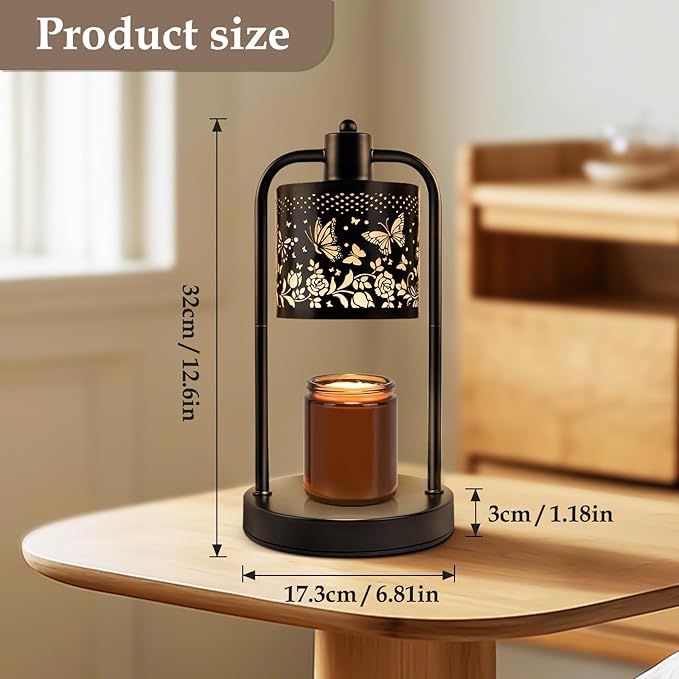 Candle Warmer Lamp Electric with Timer: Wax Melts for Warmer Yankee Candles Large - Dimmable Candle Warmer for Birthday Christmas Gift Bedroom Home Decor