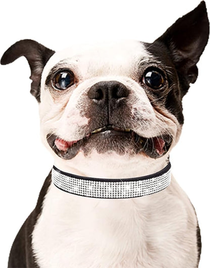 Bling Dog Collar for Small Medium Large Dogs, Rhinestone Dog Collars for Girl and boy Dog, Diamond Puppy Collars, Adjustable Leather Suede SOFE Cat Collar (S(10.6"-13"/27CM-33CM), Purple1)