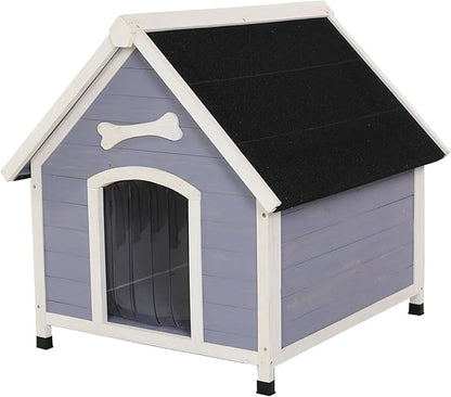 Solid Wood Dog House Comfortable Outdoor Shelter for Medium-Sized and Smaller Dog Sturdy, Durable and Easy to Clean,Can DIY,33.5’’D×30.7’’W×32.3’’H