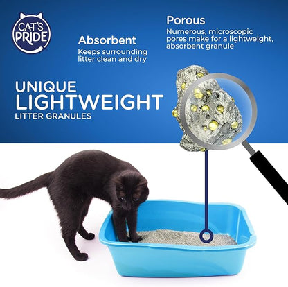 Cat's Pride NEW Antibacterial Cat Litter: Destroys 99.9% of Odor-Causing Bacteria - Powerful Odor Control - Premium Lightweight Clumping Litter - Scented, 18 Pounds