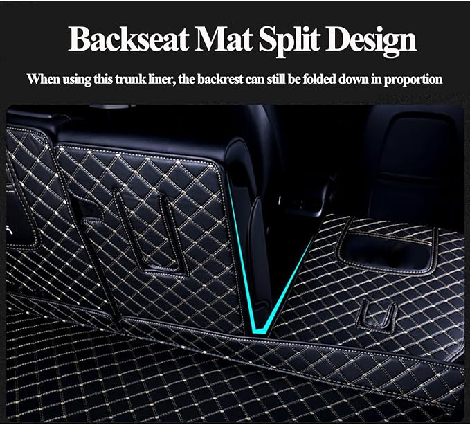 Trunk Liner Car Cargo Mats Custom for 95% Car Models Car Trunk Mats All Weather Full Coverage Protective Cargo Liner Trunk Blanket Kits -Coffee