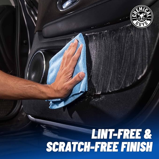 Chemical Guys MICBLUE03 Workhorse Professional Microfiber Towel, Blue (Safe for Car Wash, Home Cleaning & Pet Drying Cloths) 16" x 16", Pack of 3