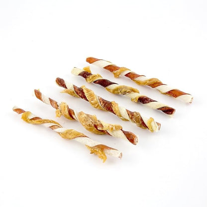 Good 'n' Fun Triple Flavor Twists, Treat Your Dog to Premium Cuts of Real Meat with Rawhide