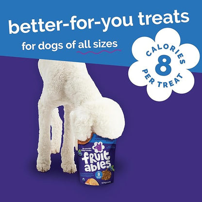 Fruitables Baked Dog Treats, Healthy Pumpkin Treat for Dogs, Low Calorie & Delicious, No Wheat, Corn or Soy, Made in the USA, Pumpkin and Blueberry Flavor, 7oz