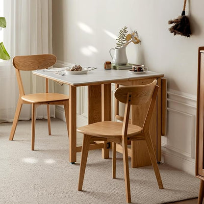 Wood Dining Chair for Kitchen & Dining Room - FAS-Grade North American Oak, Natural Wood Dining Chair with Ergonomic Curved Back,Easy Assembly,Heavy Duty Dining Chairs 400 lb Capacity