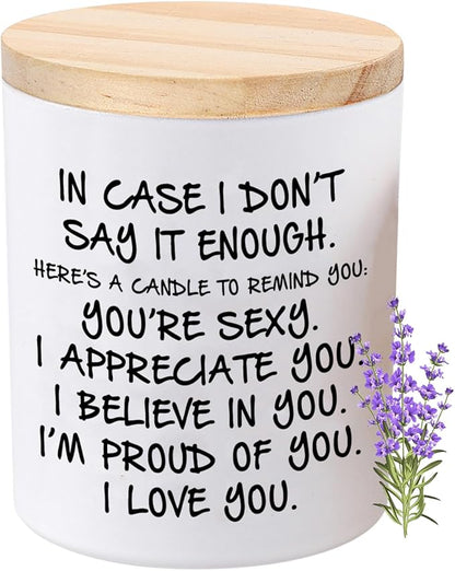 BFJLIFE Candles Gifts for Her Funny Novelty Unique Valentines Mothers Day Anniversary Birthday Christmas Gifts for Girlfriend Wife Stocking Stuffers Lavender Scented Soy Candle