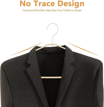 Bamboo Hangers - 30 Pack, Slim & Durable Suit Hangers with 360-Degree Rotatable Hook, for Clothes, Jacket, Shirt, Tank Top, Pant (Natural)