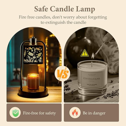 Candle Warmer Lamp Electric with Timer: Wax Melts for Warmer Yankee Candles Large - Dimmable Candle Warmer for Birthday Christmas Gift Bedroom Home Decor