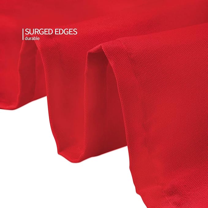 Surmente Red Tablecloth for Round Tables, 90-inch Round Table Cloths for Weddings, Banquets, or Restaurants