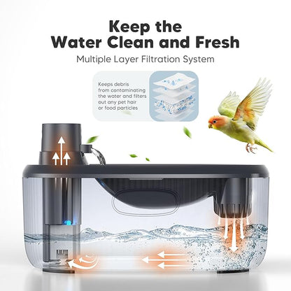 WOPET Wireless Dog Water Fountain for Large Dogs, 6L/205oz Dog Water Bowl Dispenser with 5000mAh Battery Operated, W600 Pro Cordless Pet Fountain for Dogs&Cats with Motion Sensor, Ultra Quiet Pump