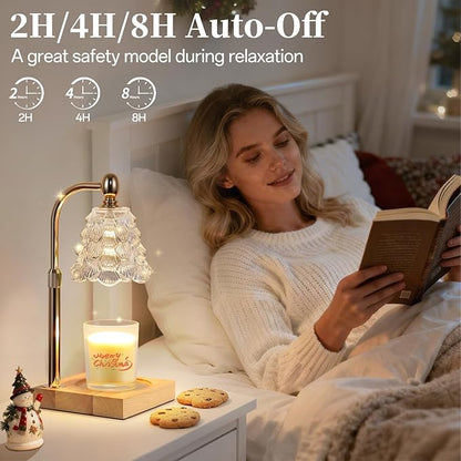 Candle Warmer Lamp with Timer Dimmer Adjustable Height, Candle Warmer with 2 Bulbs for Jar Candles, Home Decor, Birthday Gifts for Women