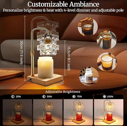 Candle Warmer Lamp with Timer - Electric Wax Warmer for Home Desk Decor, Birthday Gifts for Women Mom Men, House Warming Gifts New Home Kitchen Office Dorm