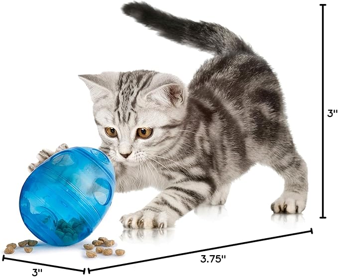 PetSafe FUNkitty Egg-Cersizer - Cat Toy - Slow-Feeder for Cats to Slow Down & Reduce Aggressive Eating - Durable Multi-Functional Enrichment Toy for Improved Digestion & Exercise