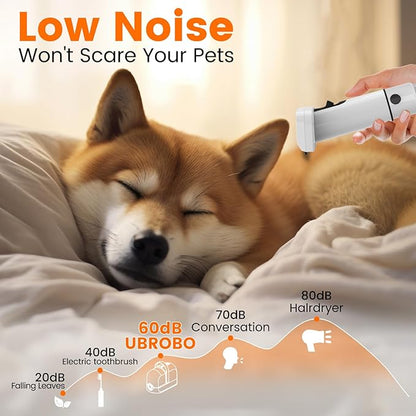 Dog Grooming Vacuum, Dog Grooming Kit with Pet Clippers, 12,000Pa Pet Hair Grooming Vacuum for Dogs, Vacuum Brush for Shedding Grooming, Low Noise Home Cleaning Tool in 1, PG10 Black