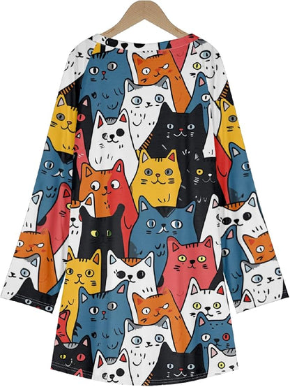 MARSVOVO Women Novelty Graphic Plus Size Sweater Crewneck Long Sleeve Cute Printed Loose Fit Casual Fall Sweaters Top