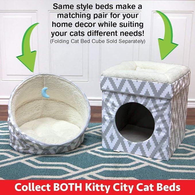 Kitty City Indoor Cat Cube Furniture, White Cube