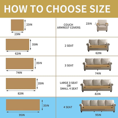 HAOMAIJIA Waterproof Couch Cover for Dogs Washable,Faux Fur Pet Couch Covers for Sofa,Soft Dog Bed Cover Non-Slip Couch Covers for 3 Cushion Couch Sofa Pet Friendly (Brown, 35" x 95" 1 Pack)