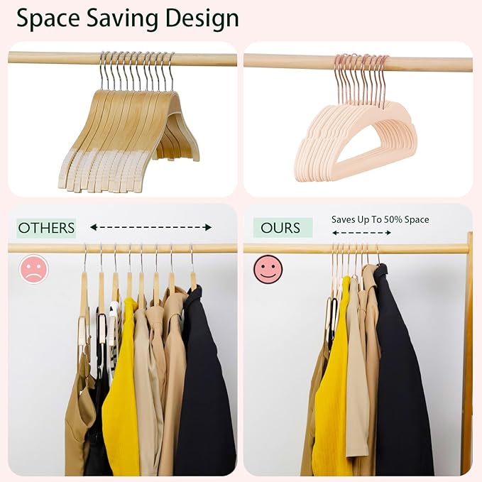 ManGotree Velvet Coat Hangers with Empty Aromatherapy Boxes, Non-Slip Short Neck Hangers, Ultra-Thin Space Saving Suit Hanger for Jacket, Shirt, Dress, Pants (22 Pack, Light Pink)