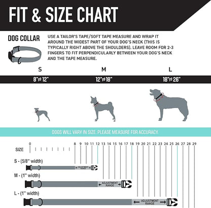Wolfgang Heavy Duty, Adjustable Dog Collar with Quick Release Nylon Buckle for Walking & Training, MarbleSwirl Print, Small