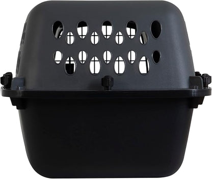 Petmate Pet Porter Dog Kennel 19", Dark Gray & Black, for Pets up to 10lbs, Made in USA