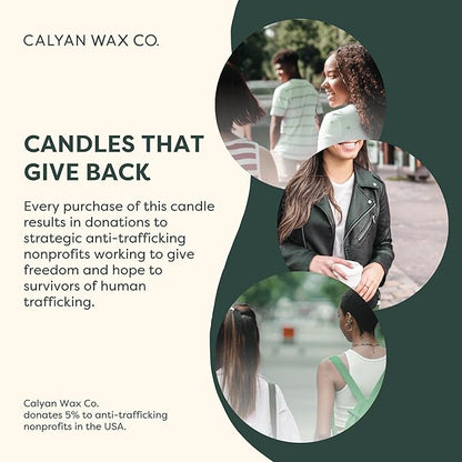 Calyan Wax Co. Fir & Clove 3 Wick Scented Candle - 43 Hour Burn - Luxury 3 Wick Soy Candles - Non Toxic Soy Wax Candles - Long Lasting Large Glass Jar Candle for Home - 14.9oz