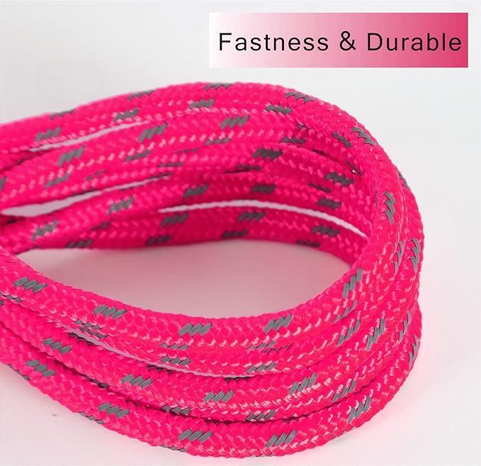 Reflective Cat Leash -15FT Cat Cable Out Escape Proof Walking Yard Long Durable Safe Leash Traning Play Outdoor for Puppies/Kittens/Small Animals(Hotpink)