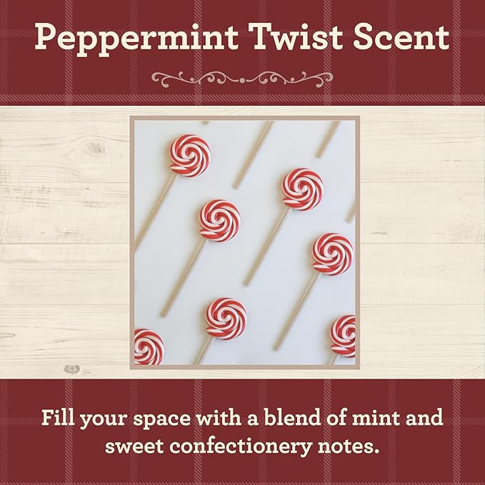 Our Own Candle Company, Peppermint Twist Scented Mason Jar Candle, 100 Hour Burn Time, 13 Ounces