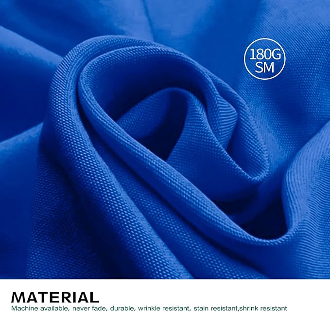 Surmente Blue Tablecloth 60 x 102-inch Rectangular Polyester Table Cloth for Weddings, Banquets, or Restaurants