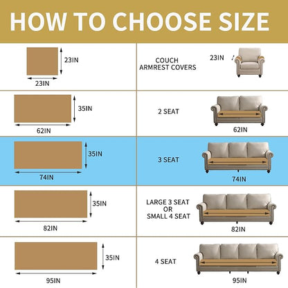 HAOMAIJIA Waterproof Couch Cover for Dogs Washable,Faux Fur Pet Couch Covers for Sofa,Soft Dog Bed Cover Non-Slip Couch Covers for 3 Cushion Couch Sofa Pet Friendly (Off White, 35" x 74")