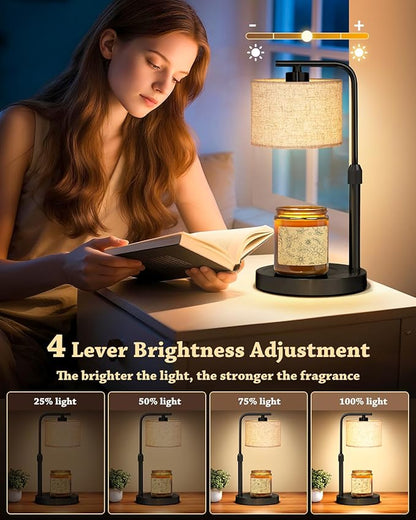 Candle Warmer Lamp with Timer Dimmer, Height Adjustable Electric Candle Lamp Warmer with 2 Bulbs, Birthday Gifts for Women Mom, Gift for Home Decor