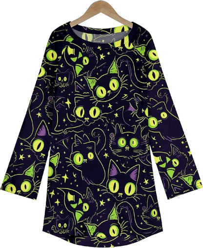 MARSVOVO Women Novelty Graphic Plus Size Sweater Crewneck Long Sleeve Cute Printed Loose Fit Casual Fall Sweaters Top