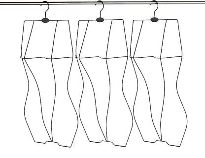 Black Full Body Shape with Chest Metal Wire Swimwear Swimsuit Hanger for Bikini Display Lingerie Hangers(10Pack，Black)