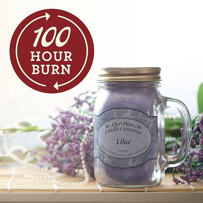 Our Own Candle Company Apple Pie Cinnamon Vanilla Scented Mason Jar Candle, 100 Hour Burn Time, Made in The USA - 13 Ounces