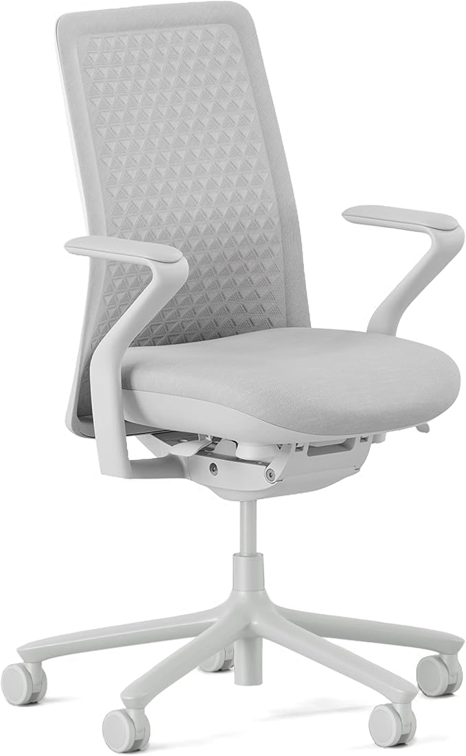 Branch Verve Chair - High Performance Executive Office Chair with Contoured Seat Back and Adjustable Lumbar Rest - High Density Foam Cushion with Aluminum Base - Up to 275 lbs - Mist