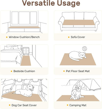 Couch Cover for Dogs, Washable Non Slip Sofa Covers for 2 Cushion Couch Pet Friendly Fuzzy Sofa Protector&Bed Mat for Pets (27.6"x59.06" Coffee)