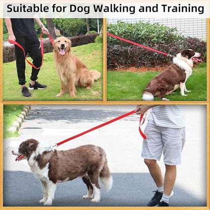 AMAGOOD 6 FT Puppy/Dog Leashes, Traditional Style Leash with Easy to Use Collar Hook, Great for Small, Medium and Large Dogs (3/4 in x 6 ft, Red)