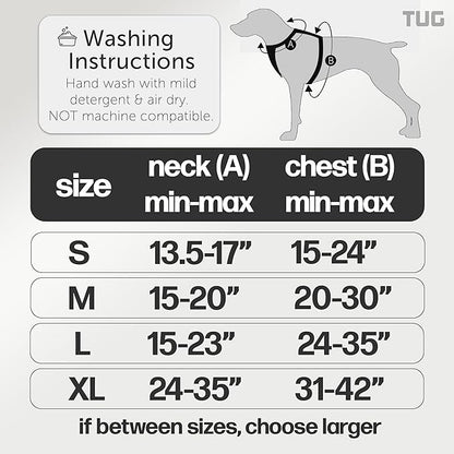 TUG Grab Dog Harness with Built-in Magnetic Traffic Leash (Medium/Green) | Padded Magnetic Traffic Handle | Dual Leash Clips | 4-Point Adjustable Fit | Durable Nylon