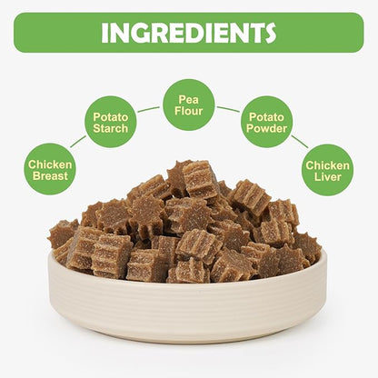 MON2SUN Grain-Free Soft Dog Treats, Gear-Shaped Training Treats for Puppy to Senior, Chicken Flavor, Low Calorie & Gluten-Free, 21.2 oz