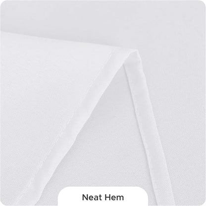 Fitable 8 Pack Rectangle Tablecloths: Stain Resistant Wrinkle Free Fabric Table Clothes, Washable Reusable Polyester Table Covers for Wedding Party Birthday Banquet Reception(White, 60x102 Inch)