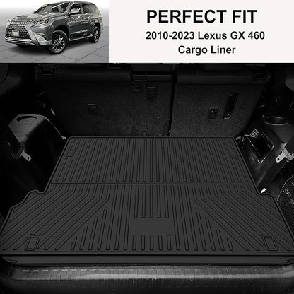 IKABEVEM Cargo Liner Fit for Lexus GX460 2010-2023 - Custom Fit Truck Mats for Lexus GX460 2010-2023 All Weather TPE Guard Trunk Liner