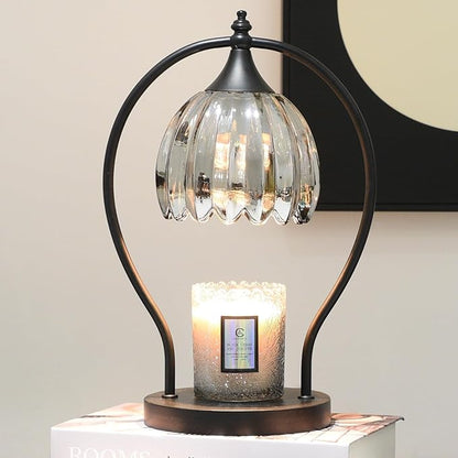 Candle Warmer Lamp with Timer, Vintage Black Wax Melt Warmer Lamp Electric Dimmable Candle Warmer, House Warming Gifts Home Decor for Living Room Bedroom Office, Birthday Gifts for Mom, Women & Men