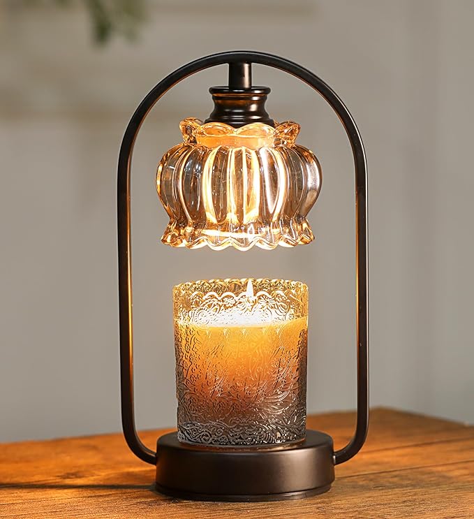 Candle Warmer Lamp, Electric Candle Warmer Light with Timer Dimmer Wax Melt Warmer for Bedroom Living Room Home Decor Birthday Christmas Gifts for Women Mom