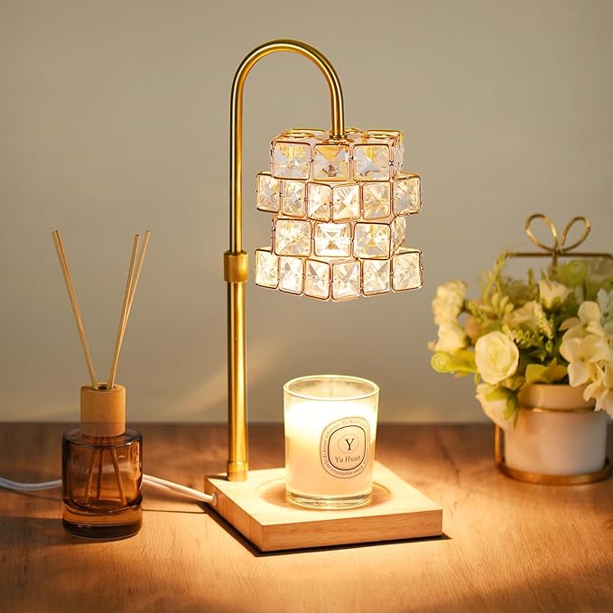 Candle Warmer Lamp with Timer,Electric Candle Warmer Dimmable and Height Adjustable Wax Melt Warmer for Scented Wax Jar Candles,Aromatherapy Decorative Candle Heater Home Fragrance Warmer