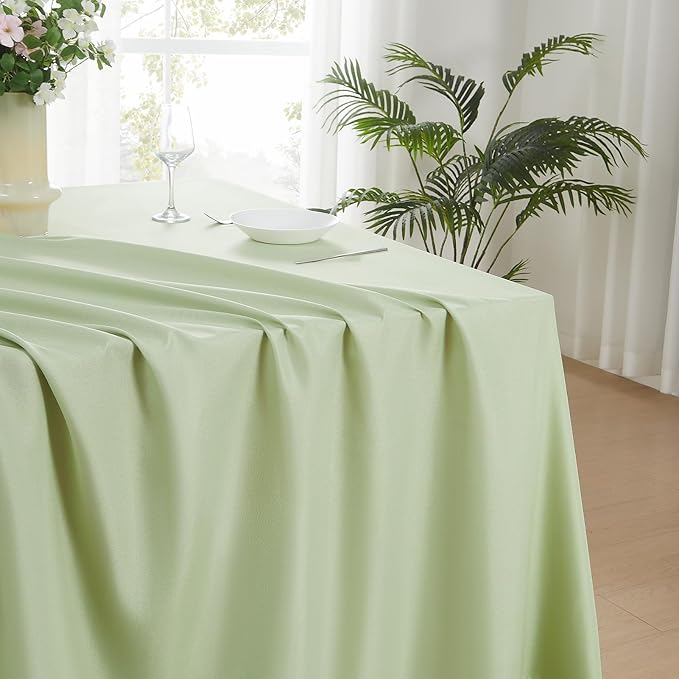 Rectangle Tablecloths 60x120 Inch 6 Pack Sage Green Tablecloth for 6ft Washable Decorative Linen Polyester Table Cloths for 8ft Dining Table Banquets Buffet Parties and Wedding