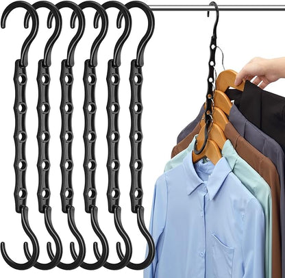 AMKUFO Closet Organizers and Storage 20 Pack Hanger Organizer Magic Hangers Space Saving Hanging Plastic for Heavy Clothes, Dorm Room Bedroom Home RV Car Camper Organization Essentials