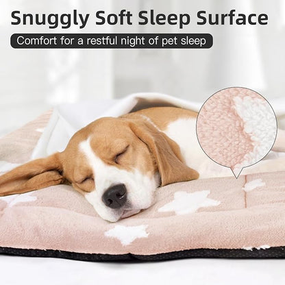 Mora Pets Dog Crate Pad Washable Dog Bed for Crate Flat Cat Pet Kennel Mat | Soft Dog Bed Mat, Crate Pad for Dog Cages Cozy Sleeping Liner, Pet Pillow Cushion Large Puppy Bed Cute Anti Slip Pink 36 x 23